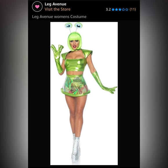 Futuristic Green Alien Costume - Picture 1 of 4